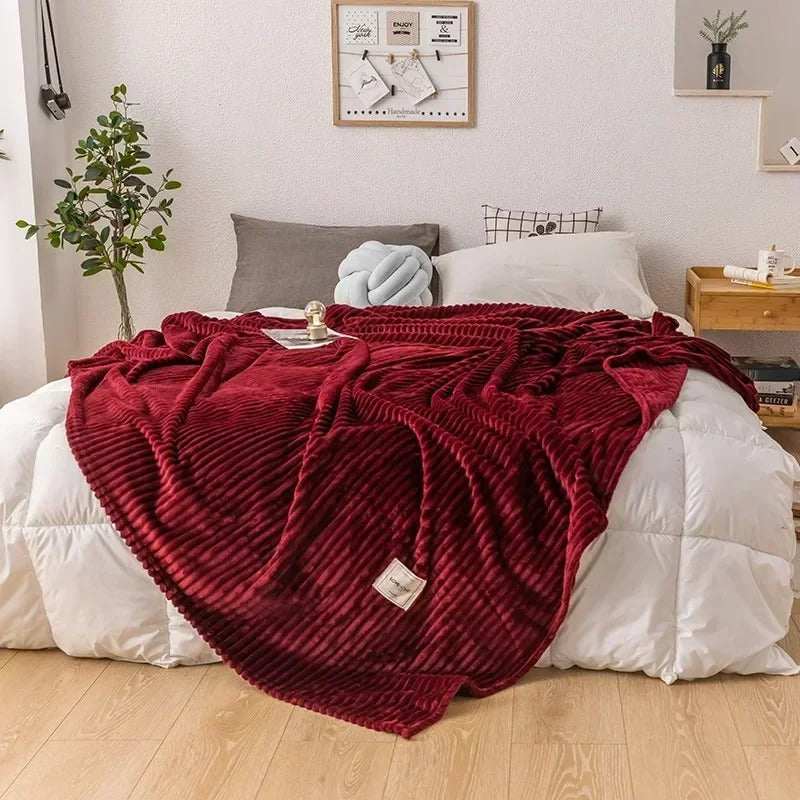 Solid Flannel Bed Blanket – Ultra-Soft, Thick, and Warm Cozy Blanket