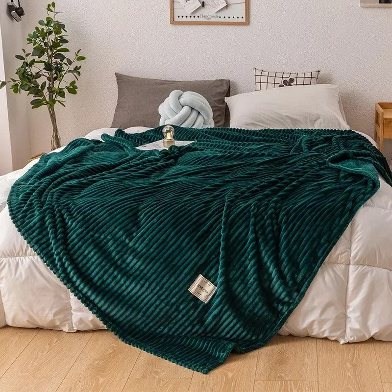 Solid Flannel Bed Blanket – Ultra-Soft, Thick, and Warm Cozy Blanket